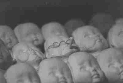 The heads of the dolls