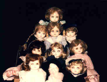 Some small dolls together